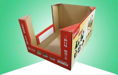 China EB flauta apilada encima de PDQ exhibe las bandejas fuertes de la cartulina en venta