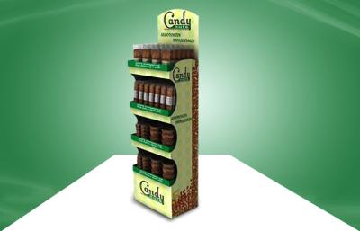 Chine Affichage adapté aux besoins du client de carton de POP de sucrerie avec quatre l'étagère, présentoirs de plancher de carton à vendre