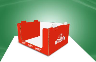 China High Effective Cardboard Popcorn PDQ Tray / Countertop Cardboard Display Box for sale