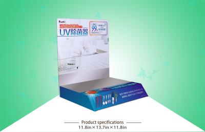 China Bestellte pp.-Laminierungs-Pappecountertop-Anzeige für UVsterilisator voraus zu verkaufen