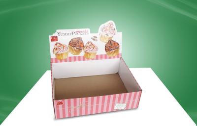 China Caja de envío de encargo de las vitrinas de la encimera de la torta de la taza con la capa ULTRAVIOLETA en venta