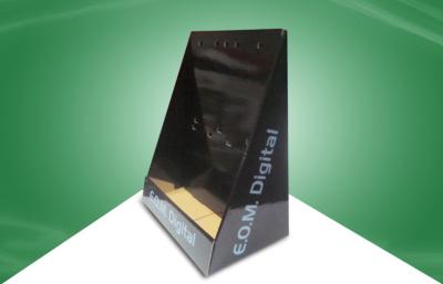 China White Cardboard Countertop Displays For Retail Store With Black Plastic Hook for sale