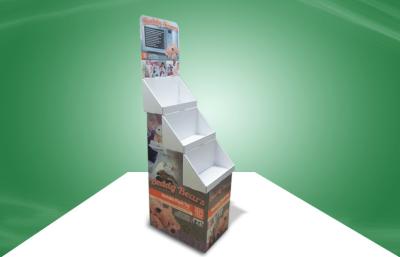China As exposições recicl do cartão da posição da Três-bandeja, luxuoso brincam o suporte de exposição do assoalho à venda