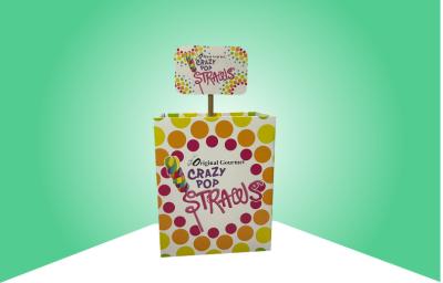 China Popup- Pappwühlkorb-Anzeige für Süßigkeits-Einzelteile mit Rohr u. Titel zu verkaufen