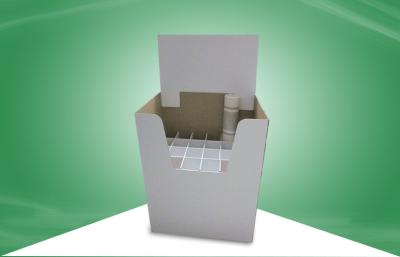 Cina Esposizione su ordinazione dei recipienti di riciclaggio del cartone con il divisore per la promozione del rotolo della carta di parete in vendita