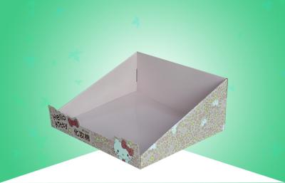 China Recyclable Cardboard Counter Display For Promoting Hello Kitty Makeup Cotton Pads for sale