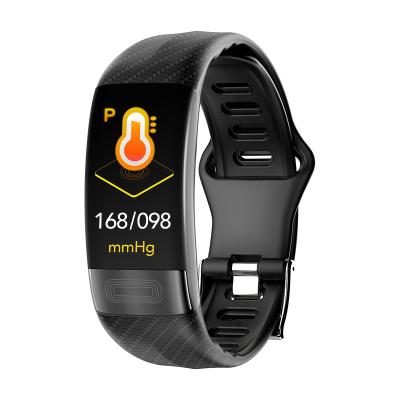 China ECG PPG Pedômetro Monitor de RH Banda Inteligente Rastreador de Fitness Relógio com Pressão Arterial à venda