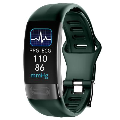 China Detección de la presión arterial del ritmo cardíaco de la pulsera inteligente IP67 de la pulsera de la temperatura de PPG ECG en venta
