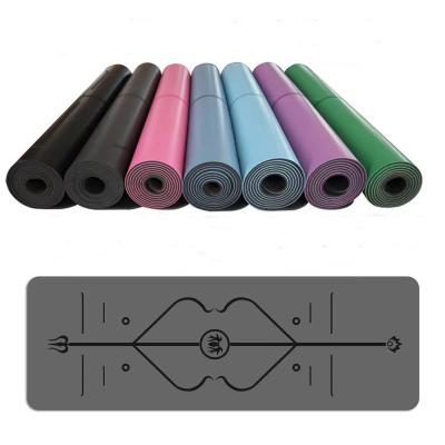 China 5mm PU Natural Rubber Eco Friendly Yoga Mat High Resilience 68*183cm for sale