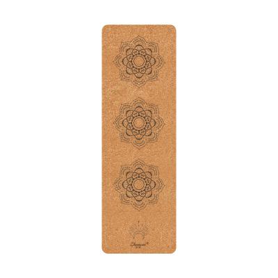China Non Slip Cork Natural Rubber Yoga Mat Foldable Sustainable Eco Friendly OEM for sale