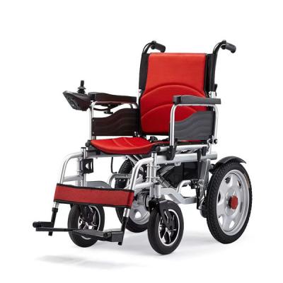 China Cadeira de rodas elétrica reforçada leve dobrável em aço cromado multifuncional à venda