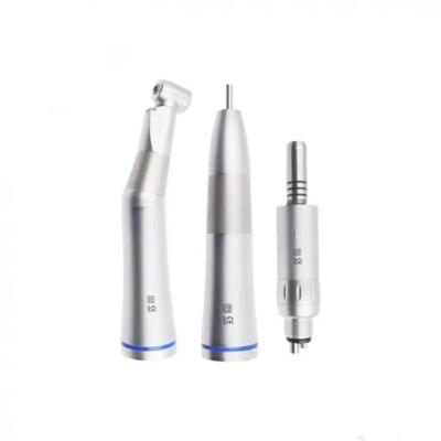 China LED Low Speed Dental Handpiece Set E-Type Inner Water Spray Contra Angle Straight Air Motor for sale