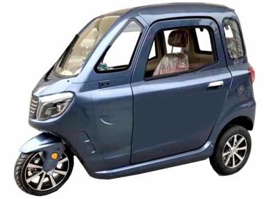 China Blue 3 Wheels Enclosed Bicycle Car 60V45Ah Lead - Acid Battery 1000W Motor for sale