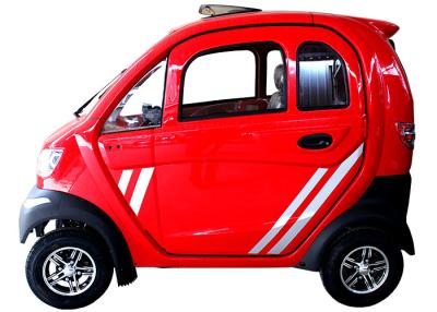 China 60km Travel Range Small Electric Cars , 60V 60Ah Battery Red Colour 4 Wheels Small Battery Car for sale