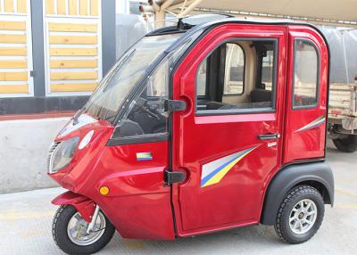 China 3 Seats Enclosed Electric Tricycle 1000 W Easy Operation For Adult Optional Color for sale