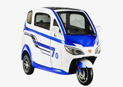 China Adjustable Seat Enclosed Electric Tricycle 1200 Watt 3 Wheels Disc Brake for sale