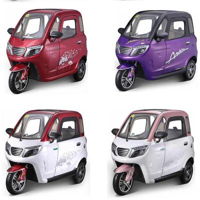 China ABS Plastic LED Light 3 Wheels Enclosed Electric Tricycles Trike Motorcycle For Old People for sale
