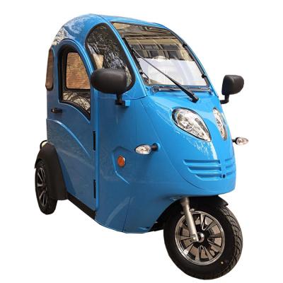 China ABS Cabin 3 Wheel Enclosed Motorized Tricycle 72V 800W Handle Steering for sale