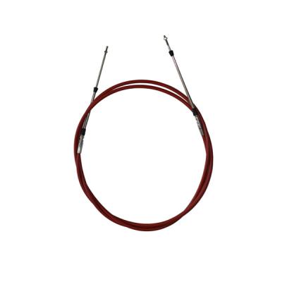 China Marine Boat Throttle Shift Control Cable Has Red Jacket With Stainless Steel Fittings for sale