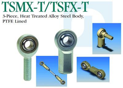 China TSMX - T / TSFX - T Precision Stainless Steel Ball Joint Rod Ends 3 Piece PTFE Lined for sale