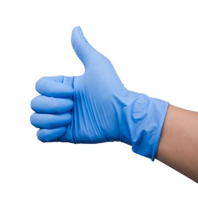 China CE FDA blue 4 mil non sterile Powder Free Nitrile  Disposable  medical Gloves for sale