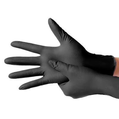 China Black Disposable Medical Nitrile Gloves Powder Free Disposable Nitrile Gloves for sale
