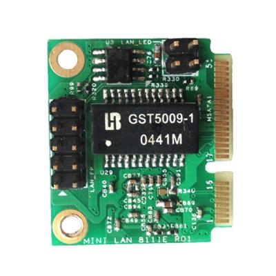 China Microprocesador nativo MPCIE - RJ45 MinipcIe de Ethernet del gigabit de PCI Express a la tarjeta 1000 del LAN en venta