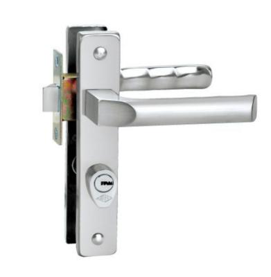 China Alloy Keyed Lock Set Contemporary Slim Door Handleset And Square Lever for sale