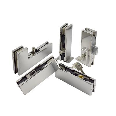 China 12mm pivot Glass Door Hardware Accessories L Patch Fitting SS201 Material for sale