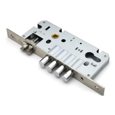 China Stainless Steel Mortise Cylinder Lock Body Anti Drill 4 Point 72mm Center size for sale
