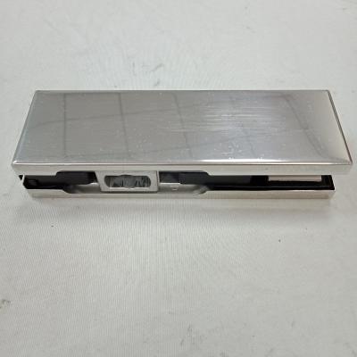 China Aluminum Alloy Glass Door Hardware Accessories Bottom Patch 7-8mm Thickness for sale