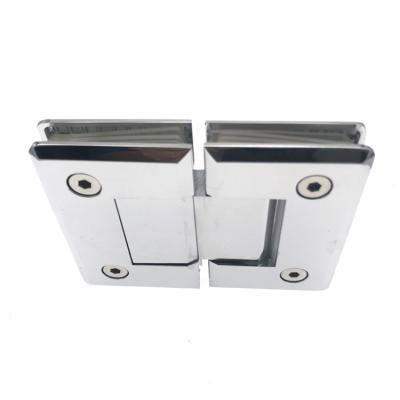 China 180 Degree Shower Glass Door Hinge Brass Material Bevel Style for sale