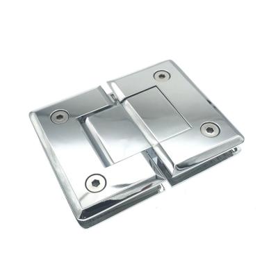 China 180 Degree Shower Glass Door Hinge Brass Material Bevel Style for sale