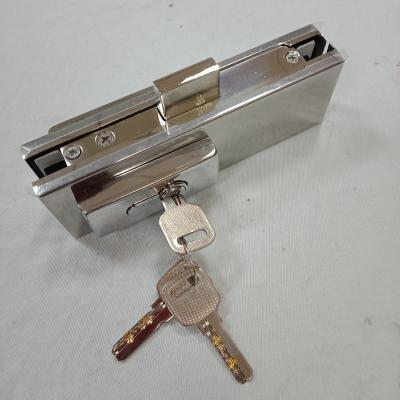 China 0.8mm Thickness Bottom Door Lock Clamp , Glass Door Bottom Patch Lock 164×31×51mm for sale