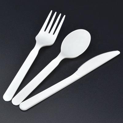 China 9in PLA Compostable CPLA Cutlery 100% Biodegradable Forks And Spoons Knives for sale