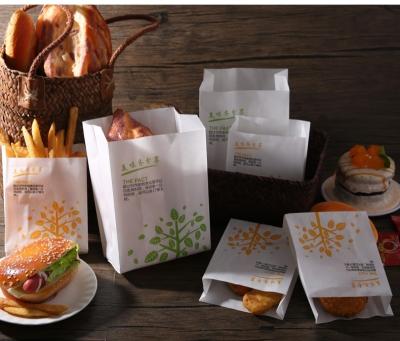 China 40gsm To 150gsm Eco Friendly Greaseproof Fast Food Paper Bag CMYK For Oil Food for sale