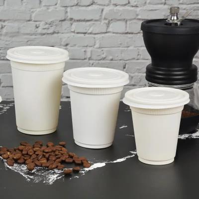 China 16oz PLA Cornstarch Bio Take Out Coffee Cups Beverage Starbucks Hot Beverage Cups for sale