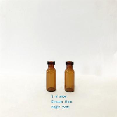 Китай ИСО9001 2мл Прозрачная янтарная стеклянная пробирка Химическая стеклянная медицина пробирки с бутиловой крышкой продается