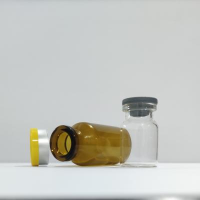 China hot sale clear amber  medical glass bottle vial glass vial with rubber stoppers for sale