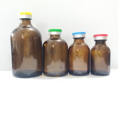 China Amber Molded Glass Vial Injection Serum Glass Vials For Antibiotics USP Type II III for sale