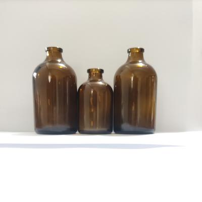 China UPS tipo II III frasco de vidrio ámbar moldeado vidrio farmacéutico empaquetado 20ml 30ml 50ml 100ml en venta