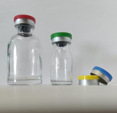 China frascos de vidro ambar transparente por atacado com rolhas e tampas de borracha for sale