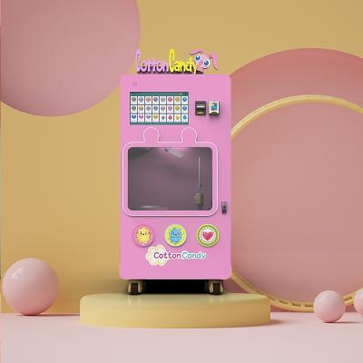 China 25 Languages Robot Cotton Candy Vending Machine 150 Sugar Storage for sale