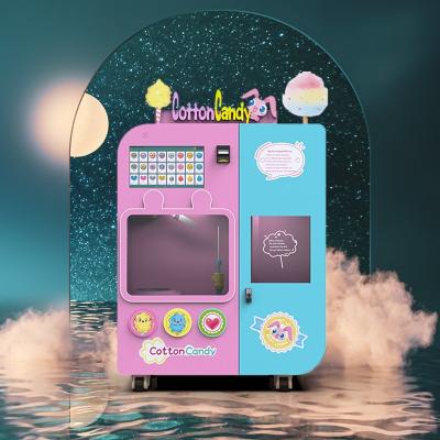 China SDK Fully Automatic Cotton Candy Machine Video Technical Candy Floss Vending Machine for sale