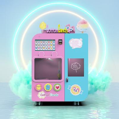 China 240v Fairy Floss Vending Machine 650mm long For Shopping Mall Remote Ad Update for sale