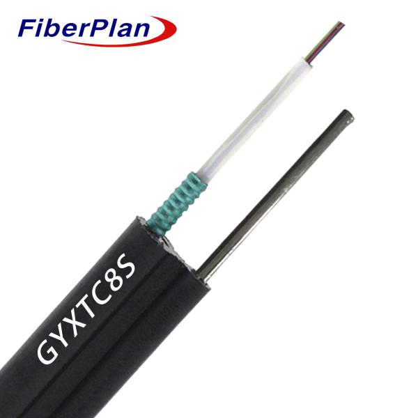 Quality Figure 8 Armored Fiber Optic Cable Single Multi Mode 6 Core Steel Wire Supported GYXTC8S for sale