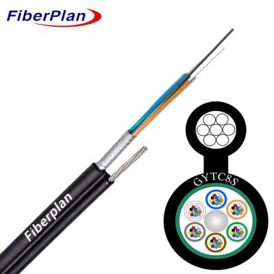 China High Strength Figure 8 24 Core Aerial Fiber Optic Cable With Steel Wire Armor for sale
