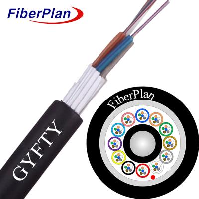 China Outdoor Non Armored Single Multi Mode Duct 2-144 Core Air Blown Fiber Optic Cable GYFTY for sale