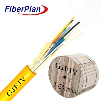 China Indoor Fiber Optic Cable 24 Core Indoor Ribbon Indoor Tight Buffer Fiber Optic Cable for sale