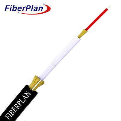 China High Strength Kevlar Yarn Member Flame Retardant Jacket Simplex Flexible Fiber Optic Cable for sale